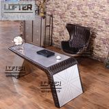 Мебель в индустриальном стиле LOFT, металлический стол с алюминиевыми заклепками, креативный офисный стол, ретро-компьютерный стол, скандинавский стиль для дома