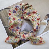 Женский шарф-платок из хлопка и льна, оригинальный дизайн, небольшой квадратный платок, милое сельское направление с цветочным принтом, легкий и дышащий, для защиты от солнца, можно использовать как головной убор