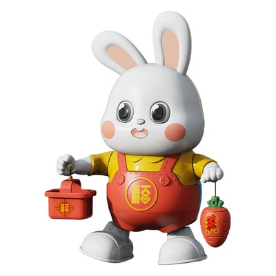 Люи электрический танец Xiaofu Rabbit встряхивает тот же робот свет музыка детский день головоломки светящийся игрушка 61