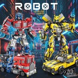 Совместим с конструктором LEGO, трансформирующийся Бамблби, Кингконг, Циньтяньчжу, механический робот‑автомобиль, для мальчиков, сборка, возраст 6–12 лет