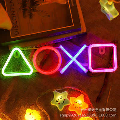 Новая популярная светодиодная неоновая подсветка Amazon для геймеров PS4, декор для киберспортивной комнаты, красочная подсветка в стиле киберспорта, декоративный светильник