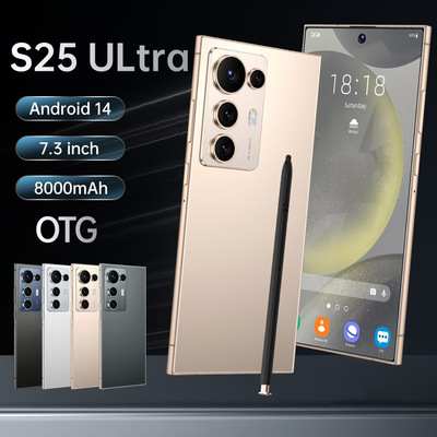 Трансграничный мобильный телефон S25ultra, новая модель, 8+256, настоящий 4G, элегантный смартфон с большим экраном 7.3inch года, Android 14