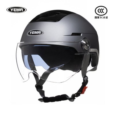 Шлем-полумаска Yema YM370S с двумя визорами, 3C, новый стандарт, летний, вентиляция