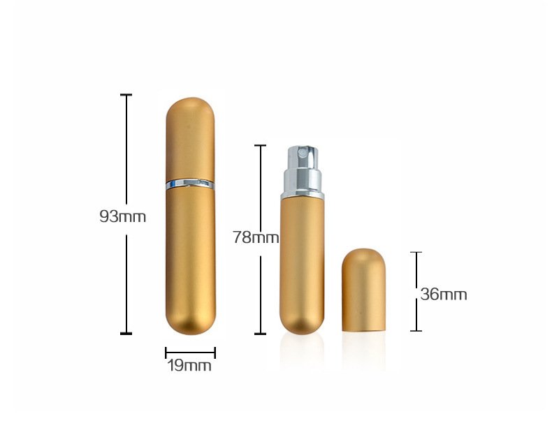 Круглая головка 5ml анодировала бутылку брызга бутылки дух бутылки, фото 3