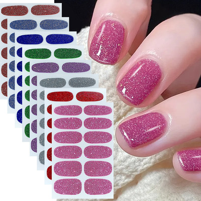 Nail stickers, solid color, cute girls' style, waterproof