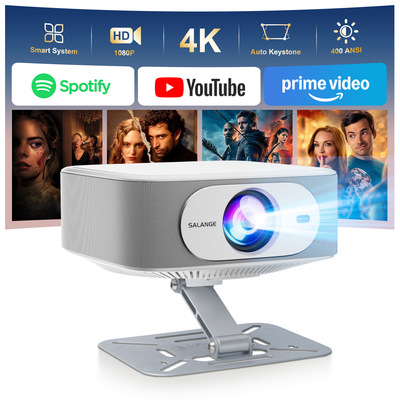 Двухдиапазонный Wi-Fi 5 проектор с поддержкой 4K, Android-проектор высокой четкости, умный проектор P92MAX для офиса и дома.