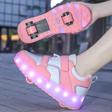 Прямые продажи с фабрики. Обувь Heelys для мальчиков и девочек, туфли с двухколесной зарядкой, красивые туфли для детей 6–16 лет, раздвижные туфли на колесах.