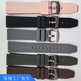 Ремешок для Huawei/Garmin/Samsung, плоское крепление, быстросъёмный, с текстурой «в клетку», дышащий силиконовый ремешок 20/22 мм