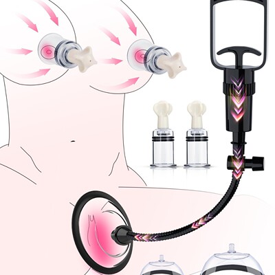 外贸情趣用品真空拉杆按摩吸乳器吸阴盘阴部收紧女用自慰器性用品