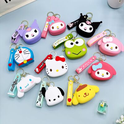 Силиконовый брелок Sanrio: детский кошелёк-клатч Kuromi, Cinnamoroll, чехол для наушников