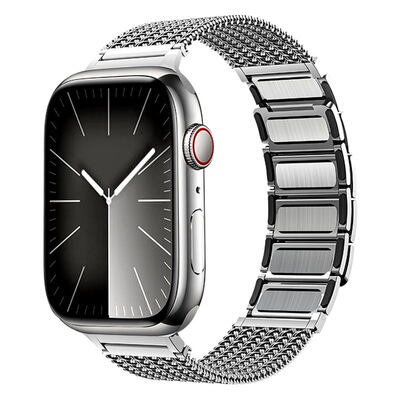 Применимо iwatch Apple Watch Металлический ремешок из нержавеющей стали AppleWatch Плетеный ремень с магнитной цепью