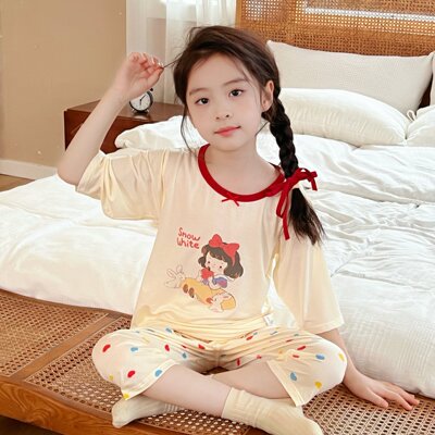 Детская пижама Летняя Youcle Lisel Baby Seven Set 7A Антибактериальная домашняя одежда для мальчиков и девочек
