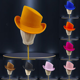 Трансграничный новый скошенный цилиндр Magic Hat шляпа-федора Мужская президентская шляпа с плоским верхом, Завитая шляпа осень и зима