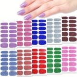 Nail stickers Nude solid color full cover 12 pcs 3D