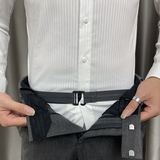 Мужская рубашка с нескользящим поясом, рубашка с нескользящим артефактом, Женский деловой костюм, ремень с фиксированной фиксацией, регулируемый эластичный пояс