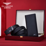 Натуральный Farai Armani мужской ремень кошелек набор Автоматическая пряжка кожаный ремень короткий кошелек подарочная коробка
