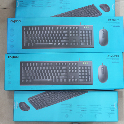 Rapoo X120PRO комплект проводной клавиатуры и мыши для офиса, дома, настольного компьютера, ноутбука, USB-клавиатура и мышь, простая