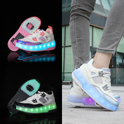 Кросс-бордерный производитель двухколесных роликовых кроссовок Heelys с ежегодной оптовой продажей, перезаряжаемые светящиеся кроссовки с LED-подсветкой, роликовые коньки для взрослых с колесами
